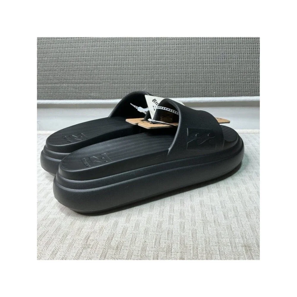 Billabong Women Size 8 Black Platform Cushion Slides Sandal Comfort Shoe NEW
